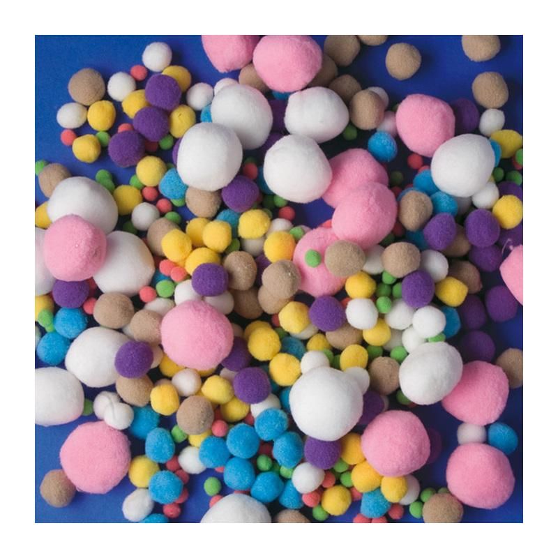 Playbox Pom-Pom, vegyes méret, pasztell, 500 db