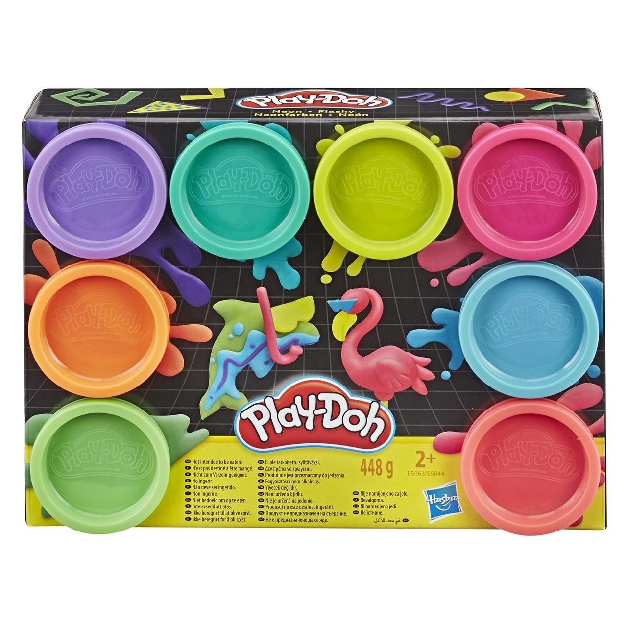 Play-Doh 8 db-os gyurmakészlet - neon színek
