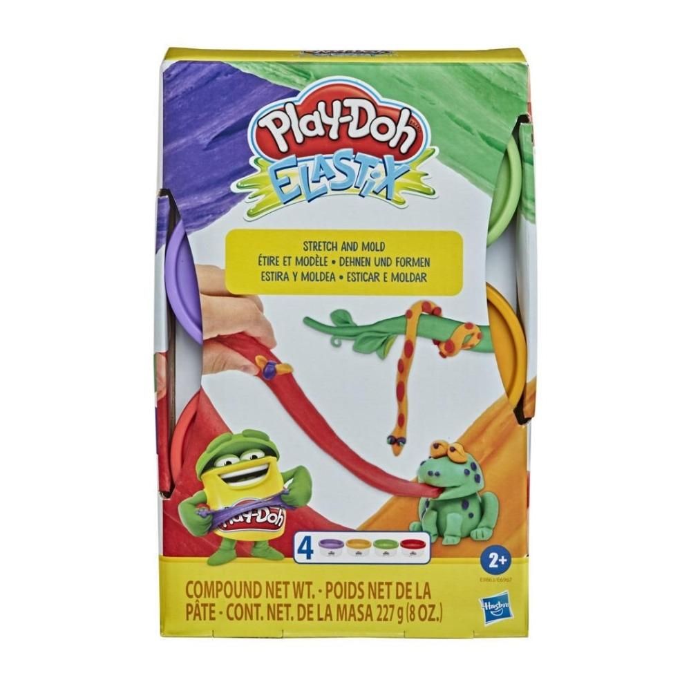 Play-Doh Elastix 4 db-os nyúlós gyurma készlet - merész színek