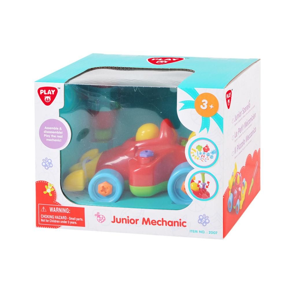 Playgo Járműszerelő szett csavarhúzóval - versenyautó