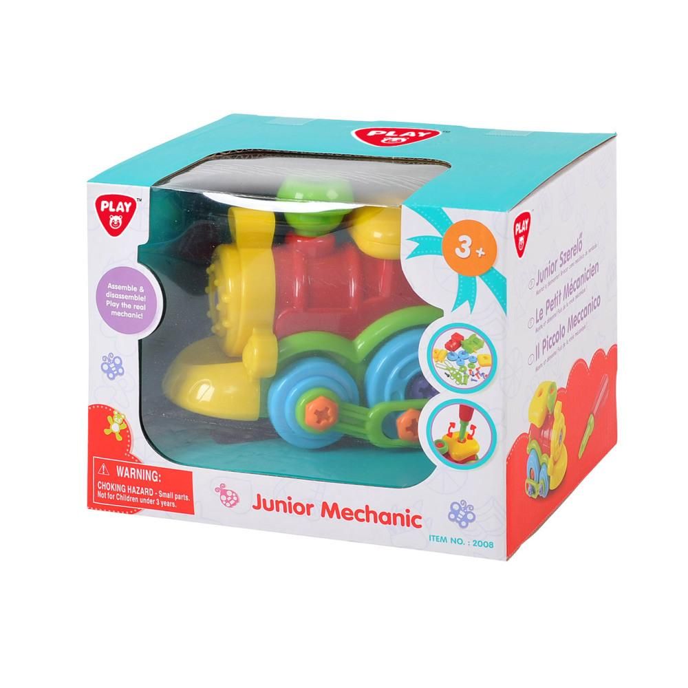 Playgo Járműszerelő szett csavarhúzóval - vonat