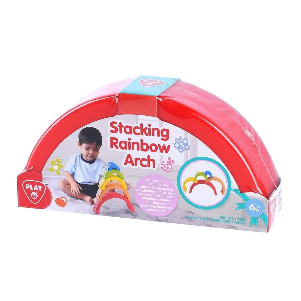 Playgo Szivárványos építő bébijáték