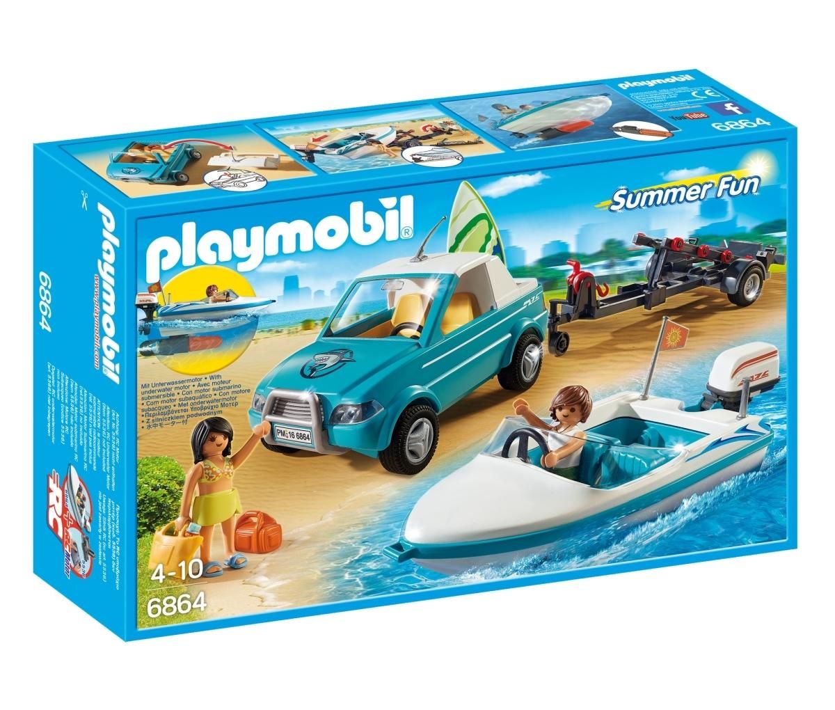 PLAYMOBIL® 6864 Szörfös kocsi motorcsónakkal