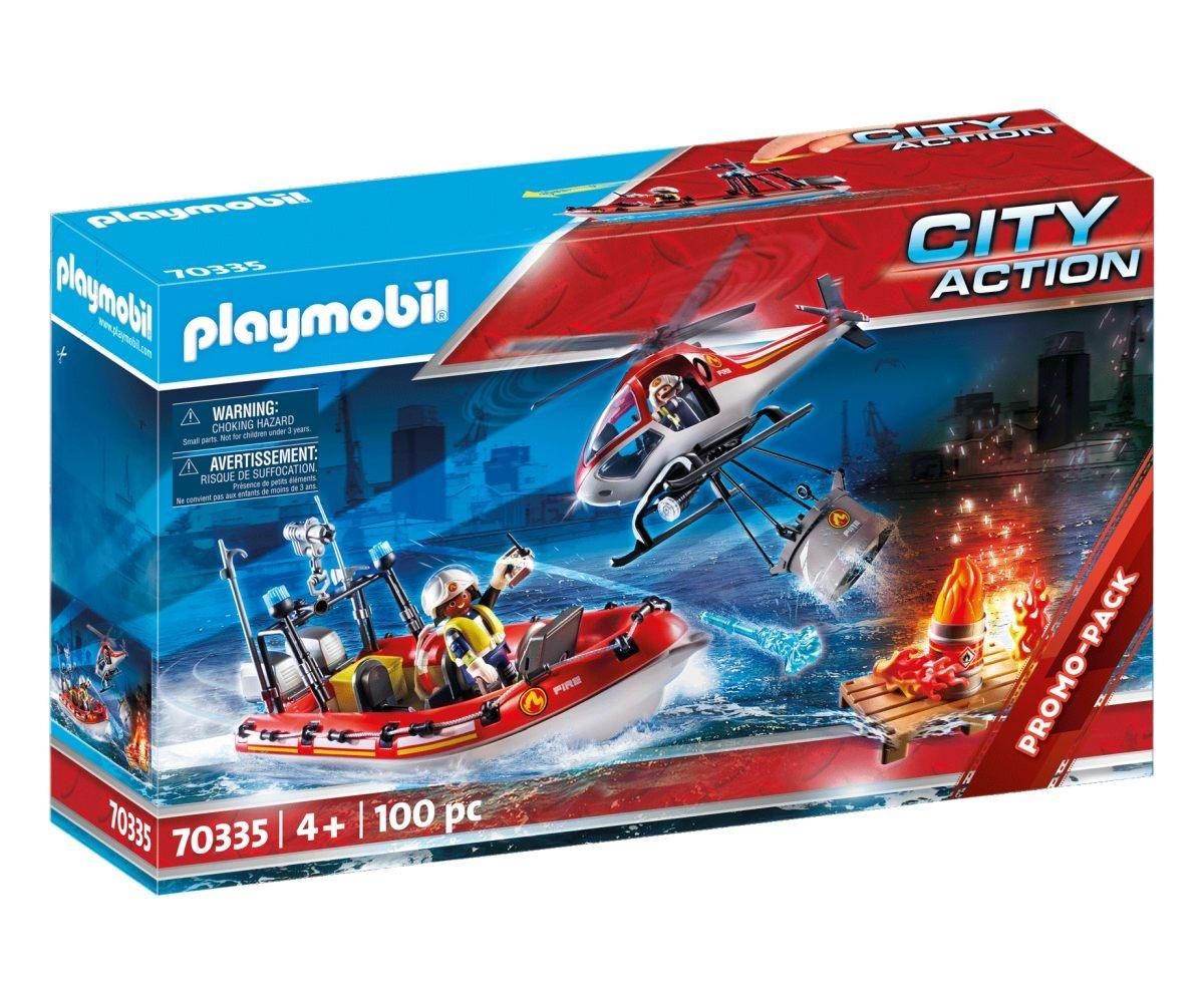PLAYMOBIL® 70335 Tűzoltók helikopterrel és csónakkal