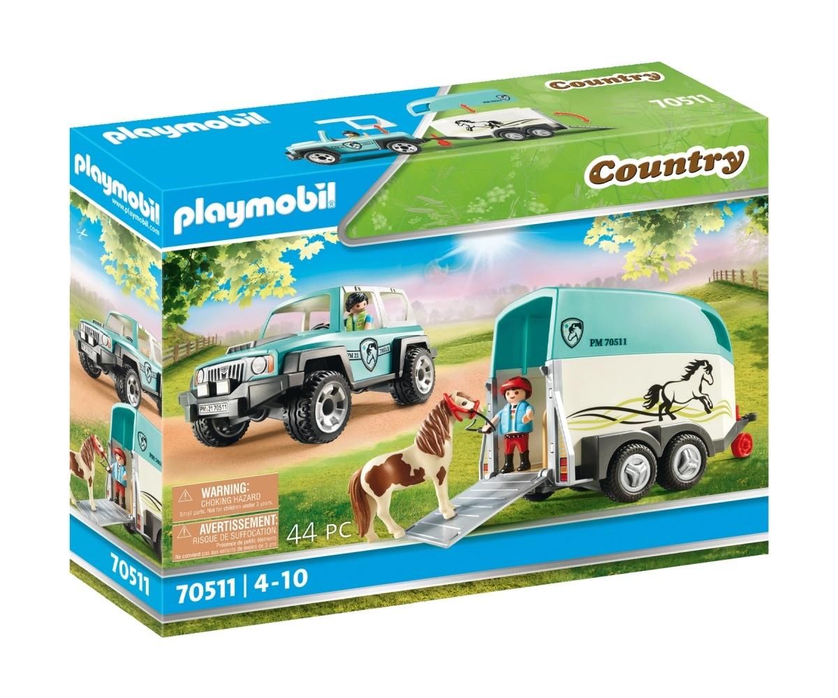 PLAYMOBIL® 70511 Autó póniszállító utánfutóval