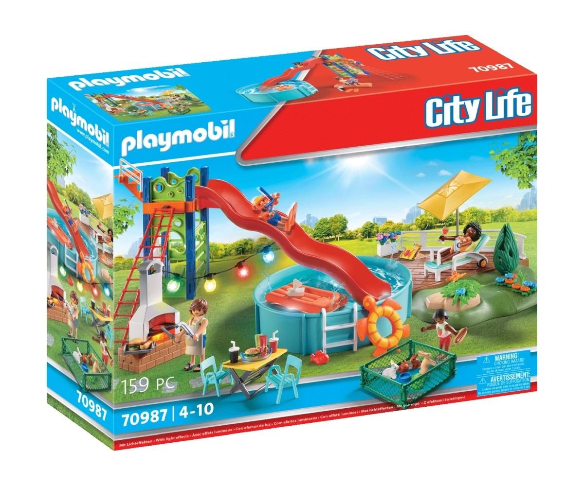 PLAYMOBIL® 70987 Medencés party csúszdával