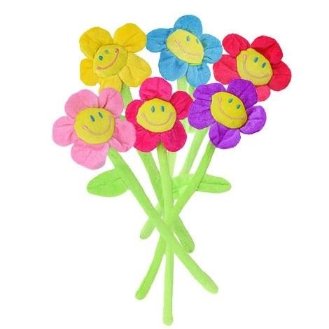 Plüss virág 26 cm - kék