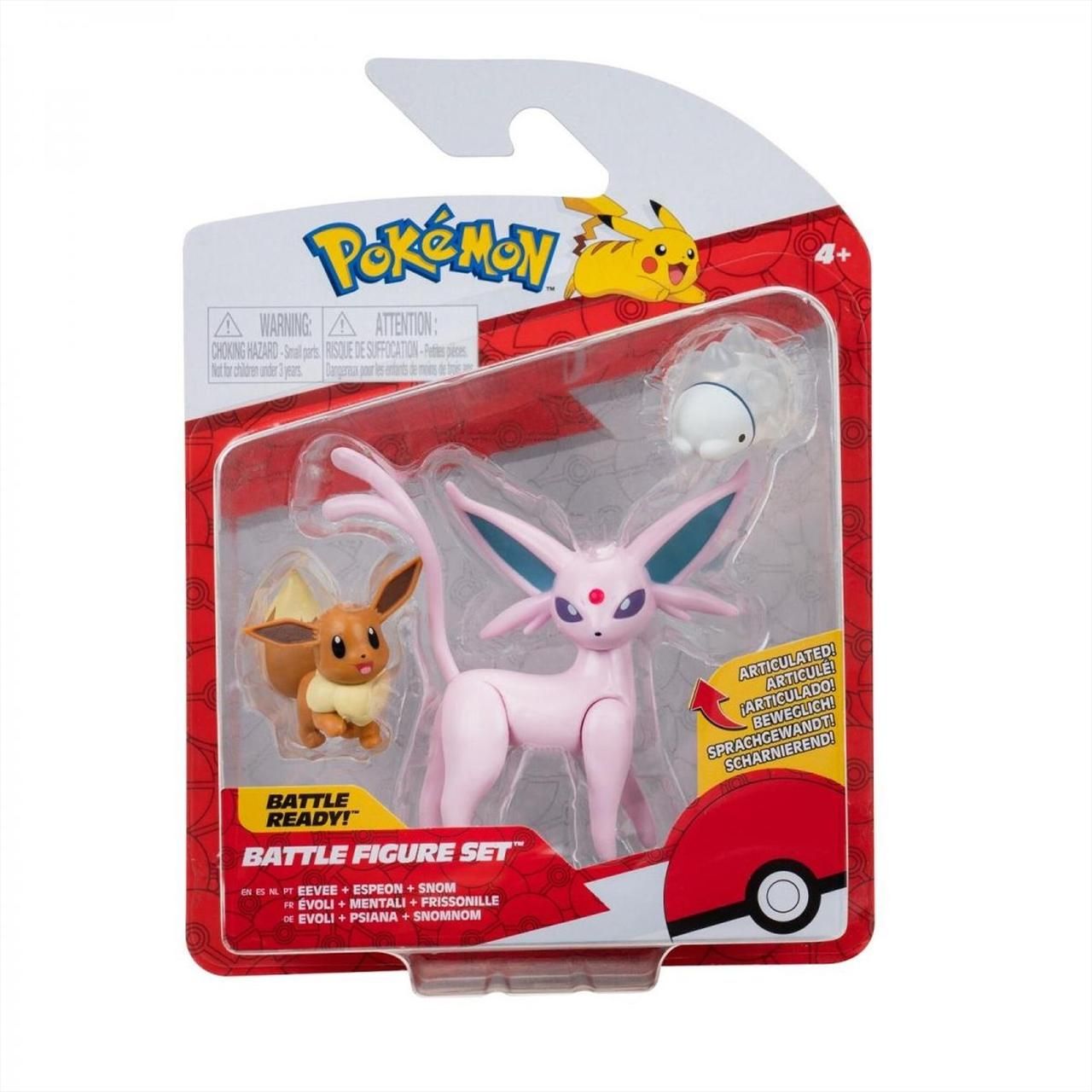 Pokémon 3 db-os figura csomag - Eevee, Snom, Espeon