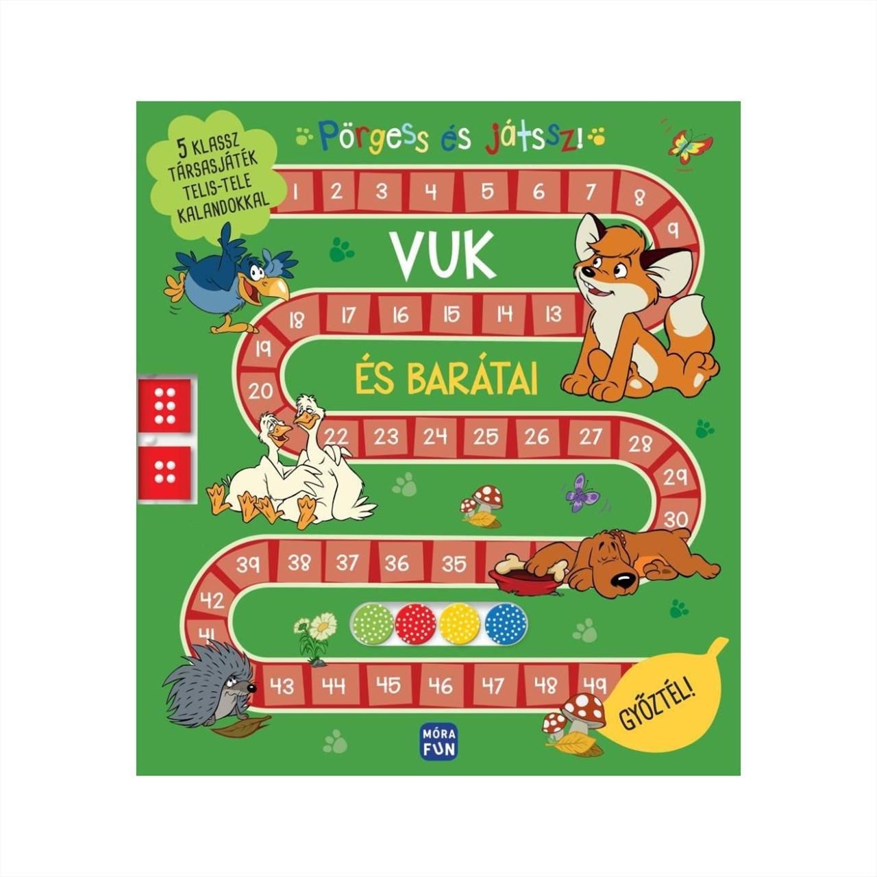 Pörgess és játssz! - Vuk és barátai - 5 társasjáték