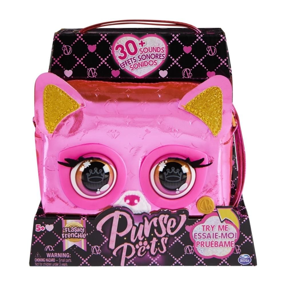 Purse Pets Metál csillogás állatos táska - Flashy Frenchie kutyus