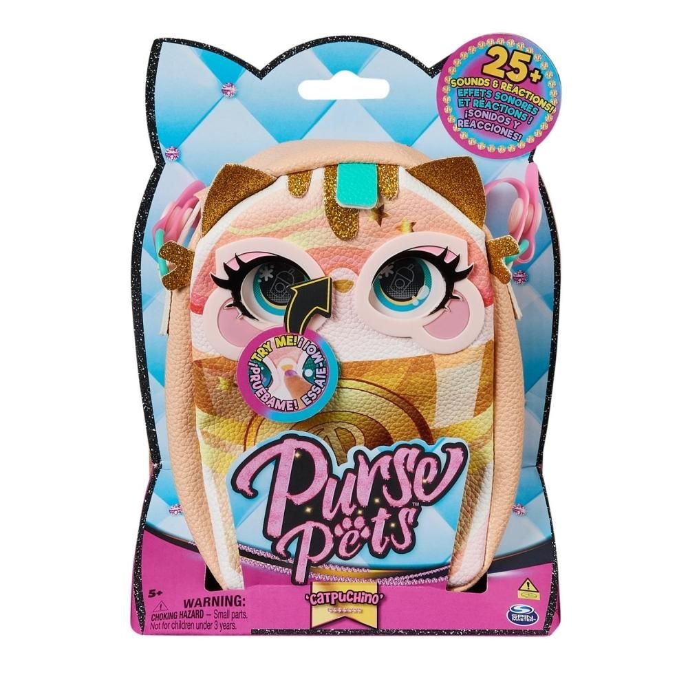 Purse Pets Treat Yo Self Állatos táska - Catpuchino cicus