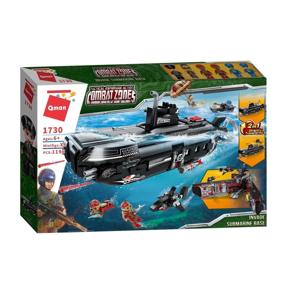 QMAN 1730 Betörés a tengeralattjáró bázisra - kinyitható 2 az 1-ben szett