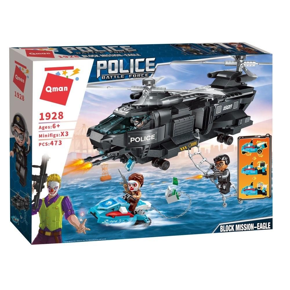 QMAN 1928 Sas rendőrségi óriáshelikopter szuper jetskivel