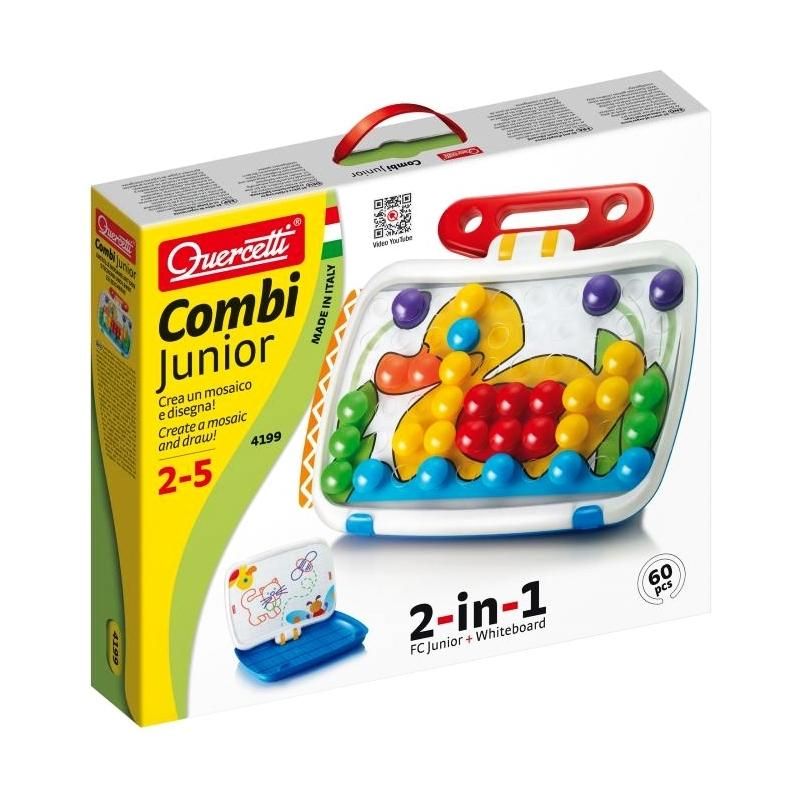 Quercetti 2 az 1-ben Junior pötyi készlet rajztáblával
