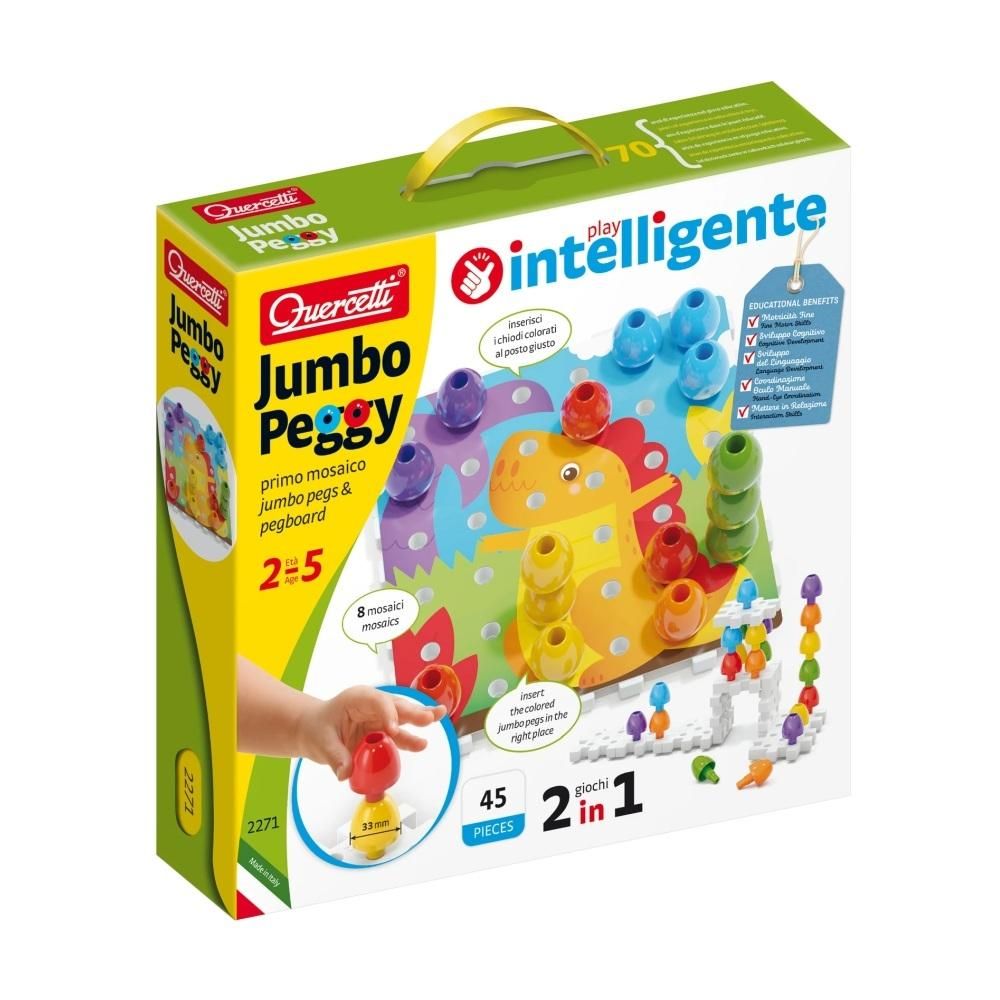 Quercetti Jumbo Peggy 2 az 1-ben készlet 45 db-os