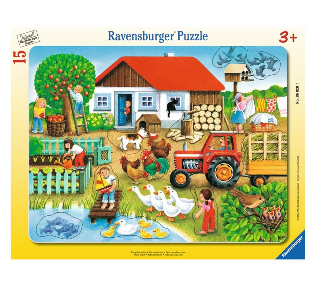 Ravensburger Puzzle 15 db - Tanyasi élet