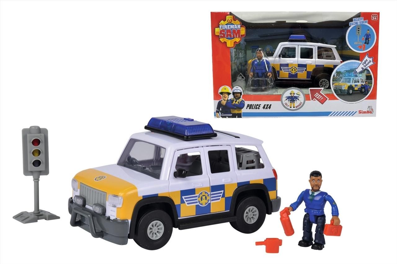 Sam, a tűzoltó Rendőrautó 4x4 figurával
