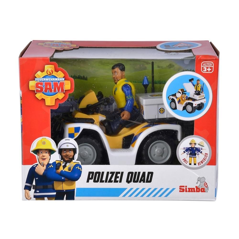 Sam, a tűzoltó Rendőrségi quad figurával