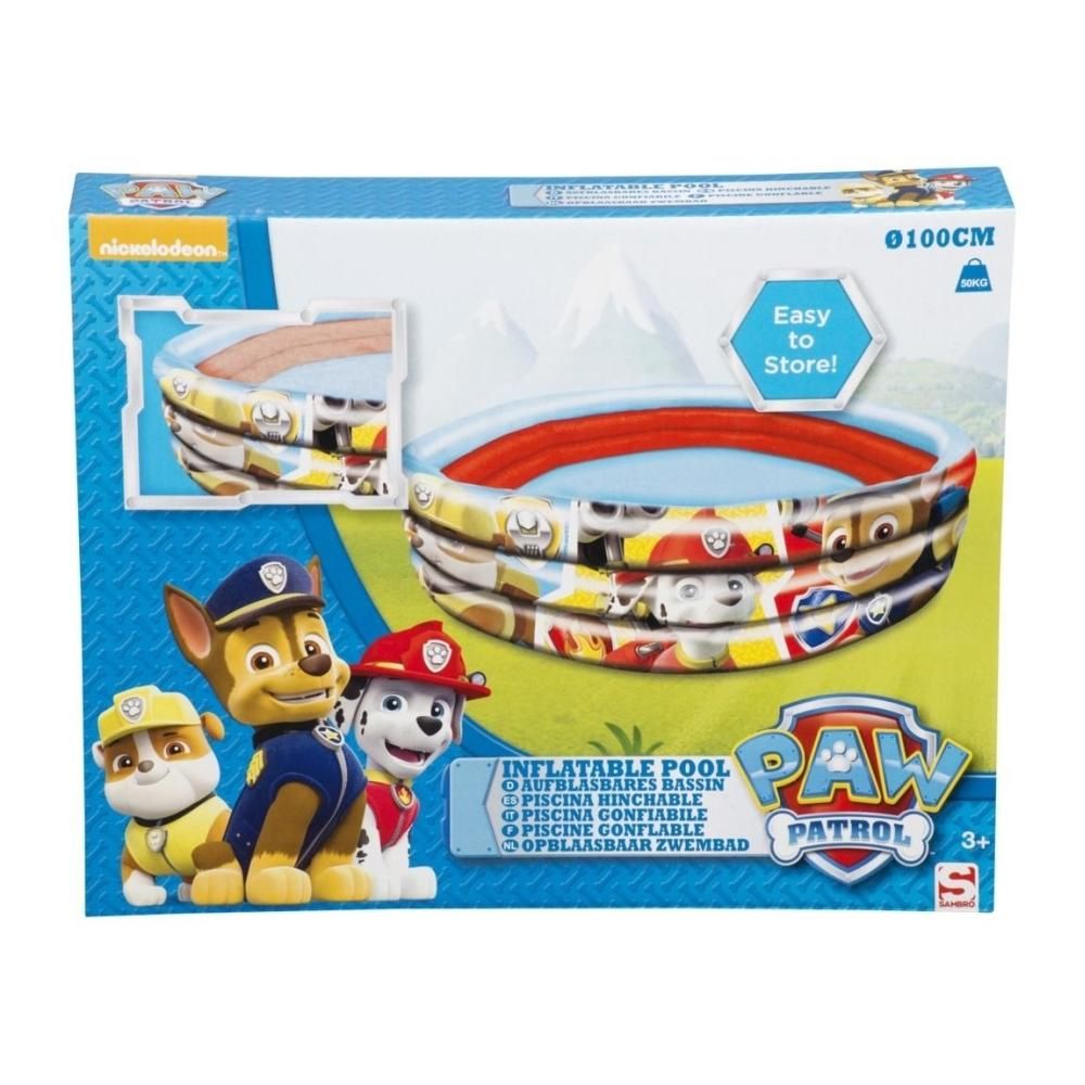 Sambro Paw Patrol 3 gyűrűs felfújható medence 100x30 cm, fiús