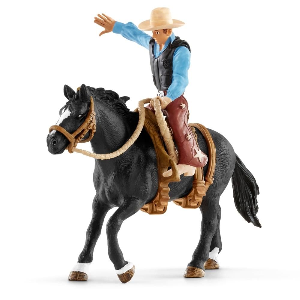 Schleich 41416 Nyerges bronc lovaglás cowboyjal