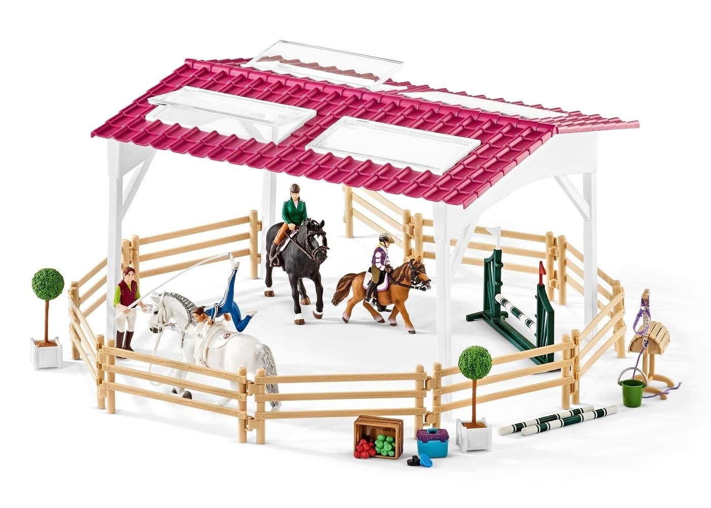 Schleich 42389 Lovaglóiskola lovas lányokkal és lovakkal
