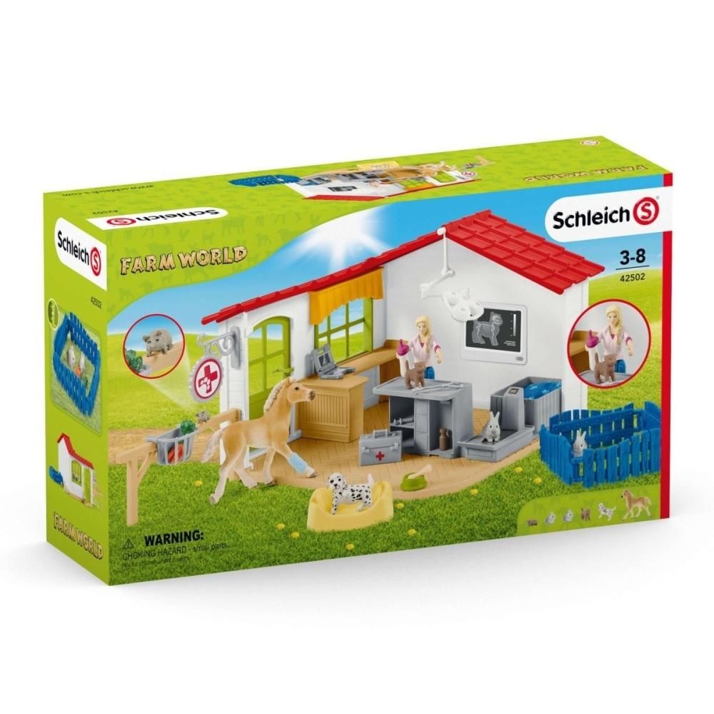 Schleich 42502 Állatorvosi rendelő háziállatokkal