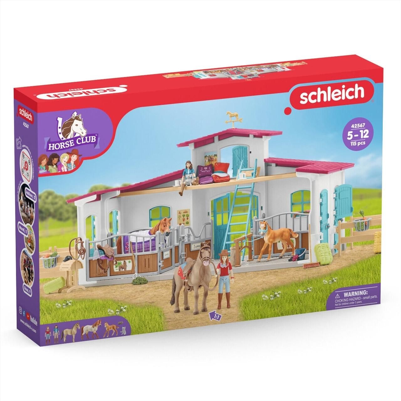 Schleich 42567 Lovas központ lovakkal és felszerelésekkel
