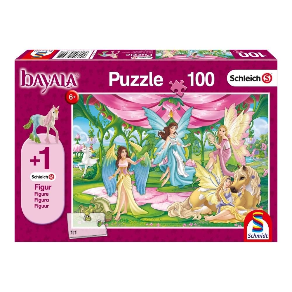 Schmidt Puzzle 100 db - Bayala koronázási csarnoka + 1 db Schleich figura