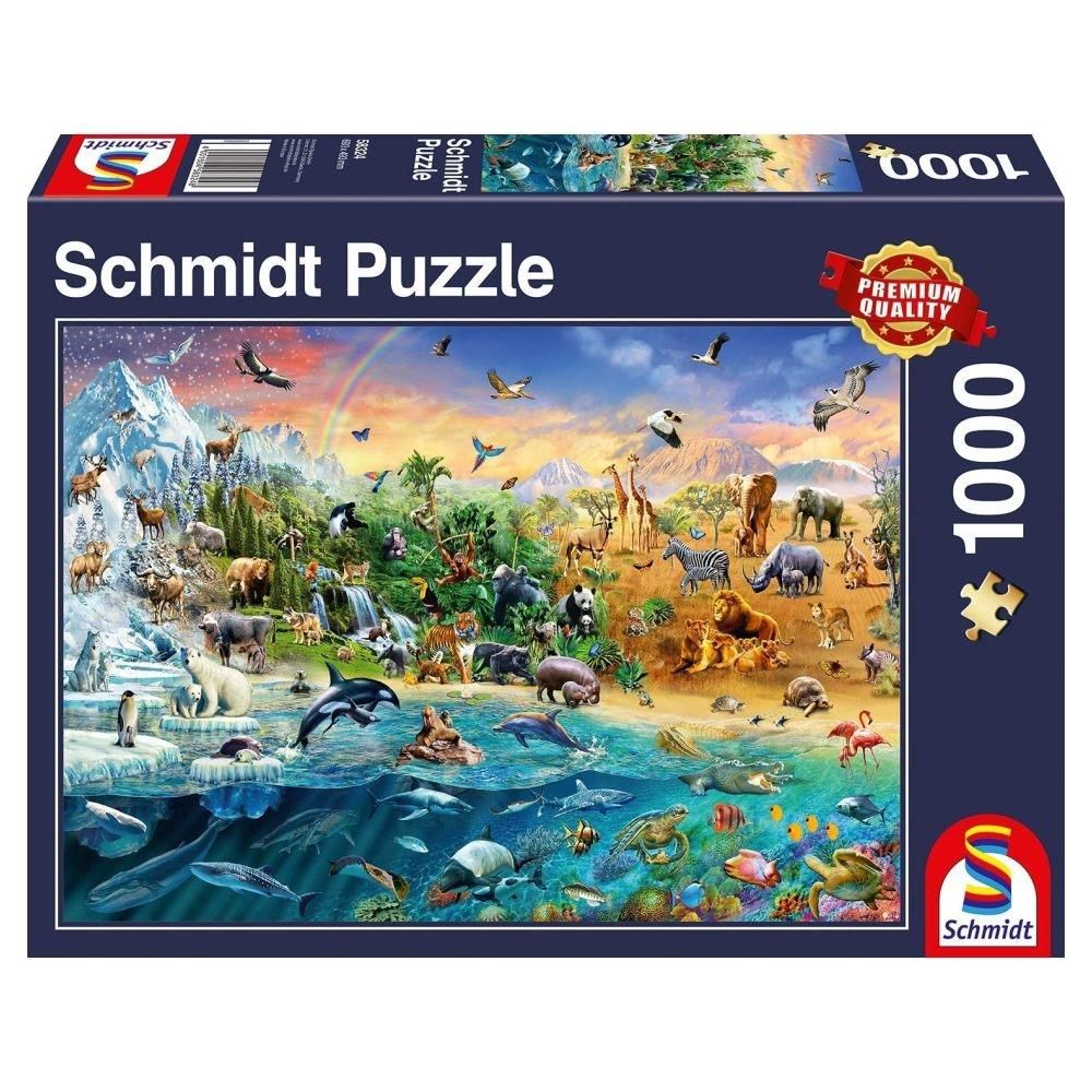 Schmidt Puzzle 1000 db - Az állatok világa