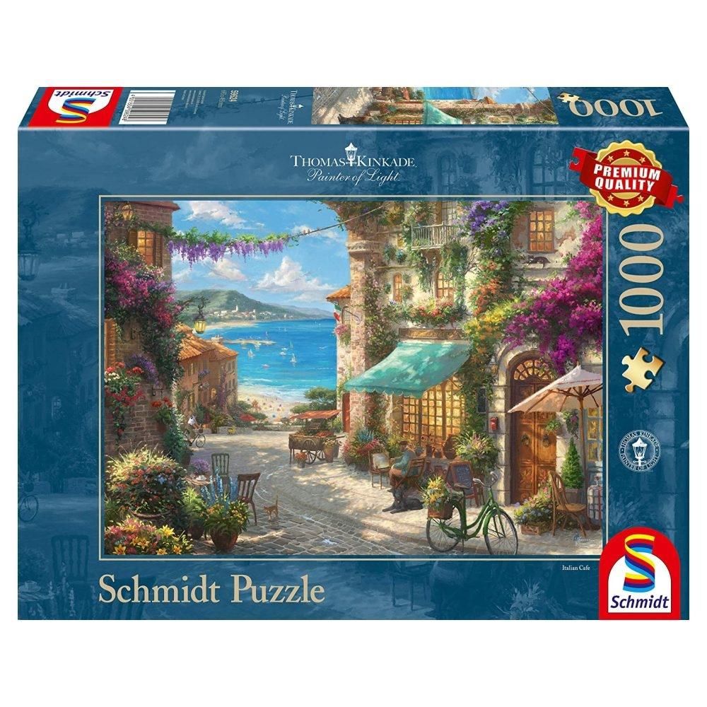 Schmidt Puzzle 1000 db - Thomas Kinkade: Kávézó az olasz Riviérán