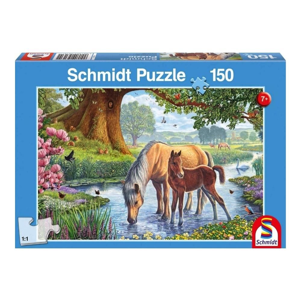 Schmidt Puzzle 150 db - Lovak a pataknál
