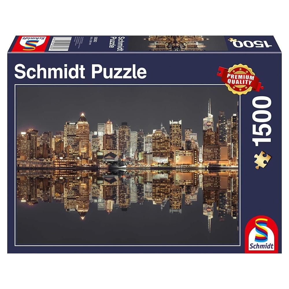 Schmidt Puzzle 1500 db - New York New York éjjeli látképe