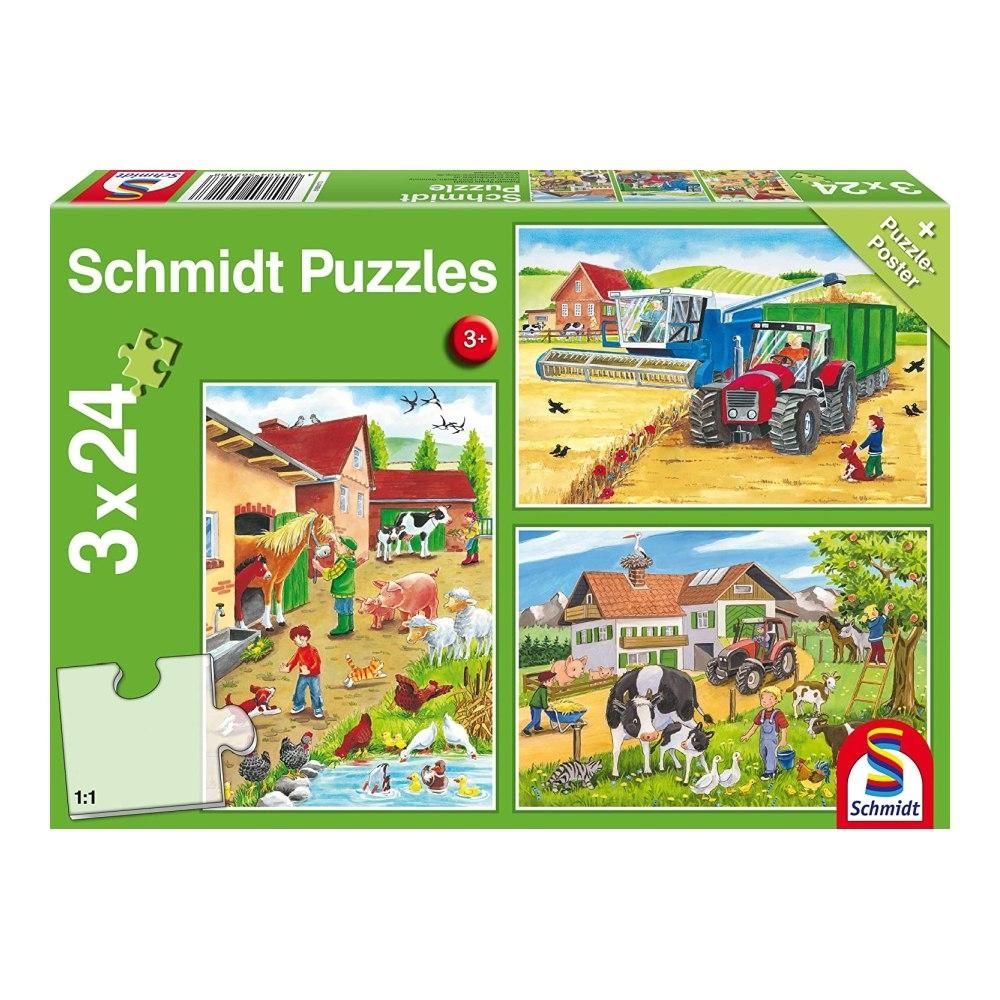 Schmidt Puzzle 3x24 db - A gazdaságban