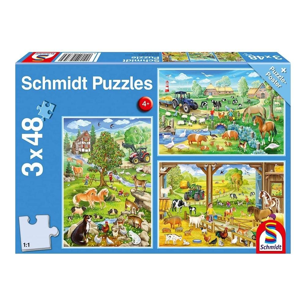 Schmidt Puzzle 3x48 db - Farm