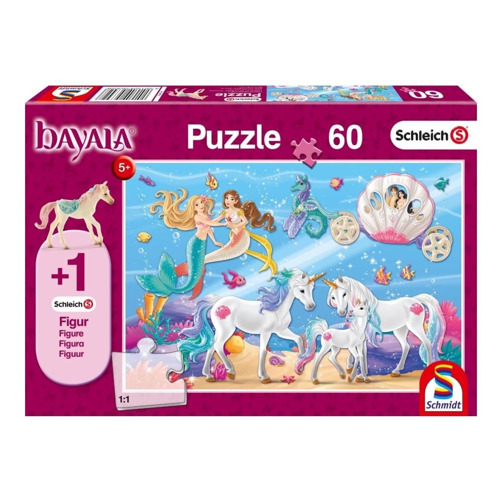 Schmidt Puzzle 60 db - Bayala a sellők varázsa + 1 db Schleich figura