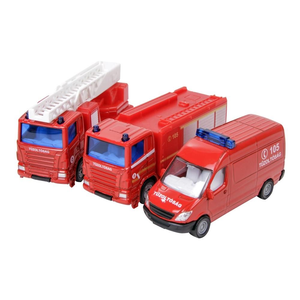 Siku 1818 Magyar tűzoltó járművek 3 db-os szett