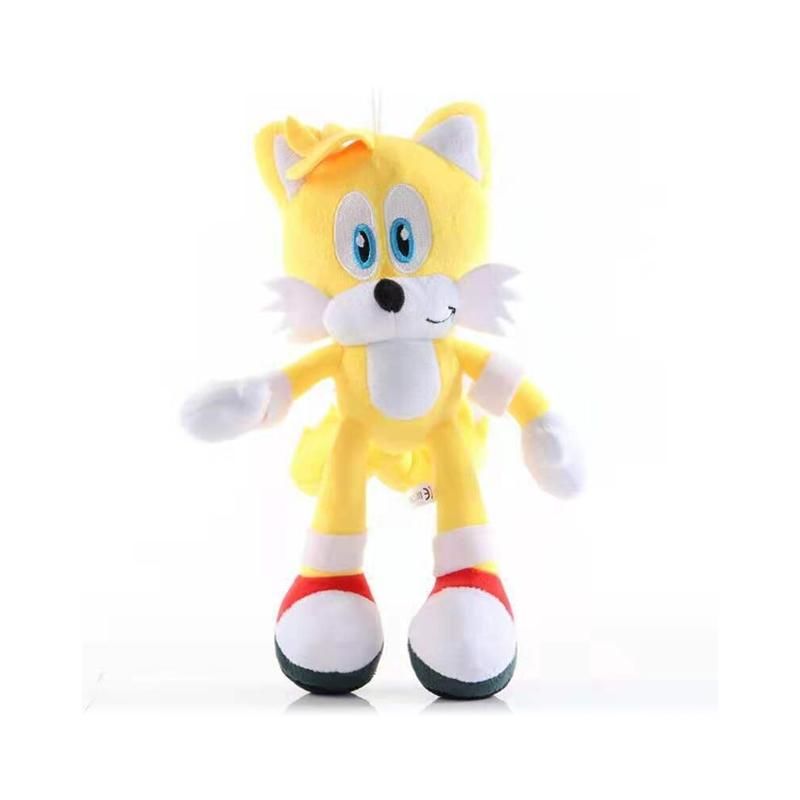Sonic plüss figura, 26 cm, lógó - Tails