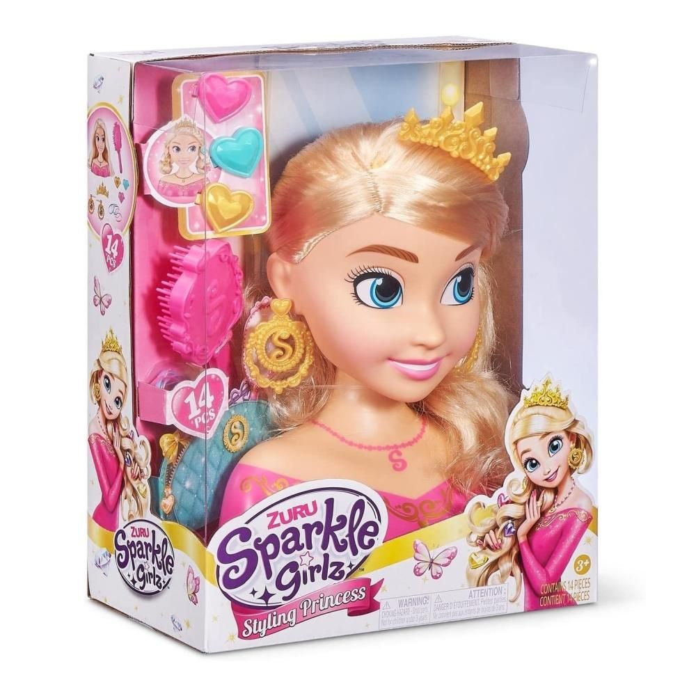Sparkle Girlz hercegnős fésülhető babafej (kétféle)