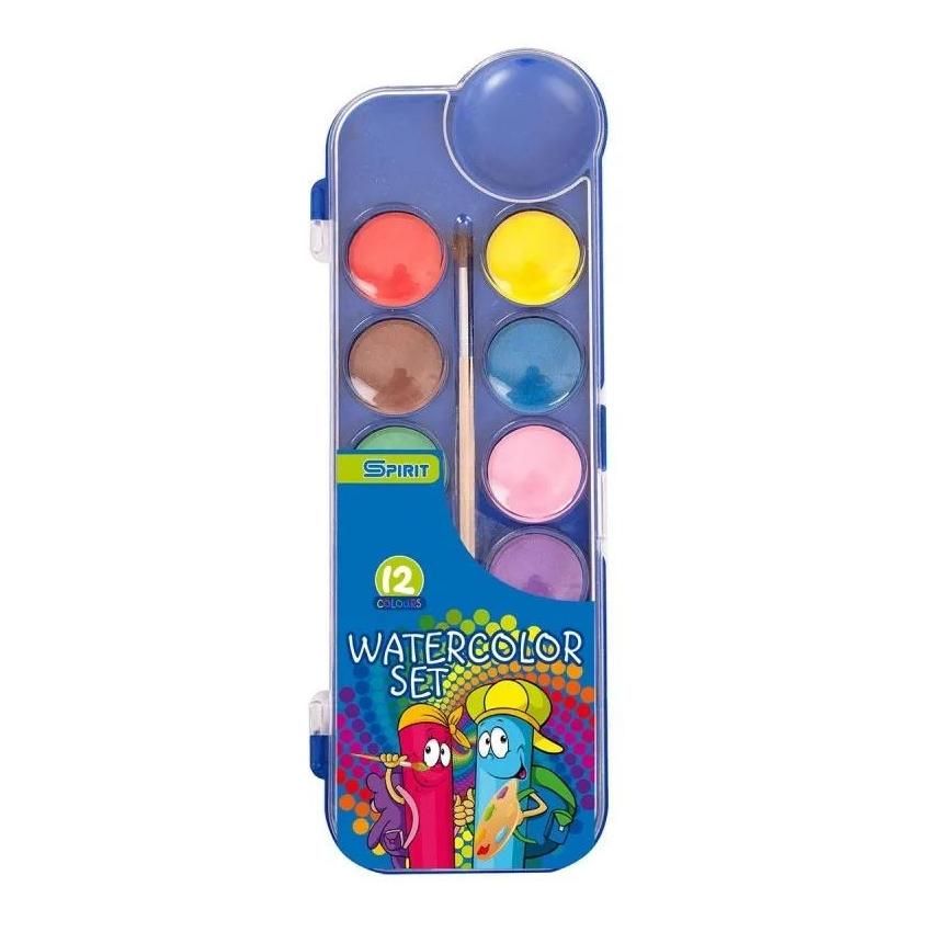 Spirit Vízfesték szett tálcában, 12 db-os