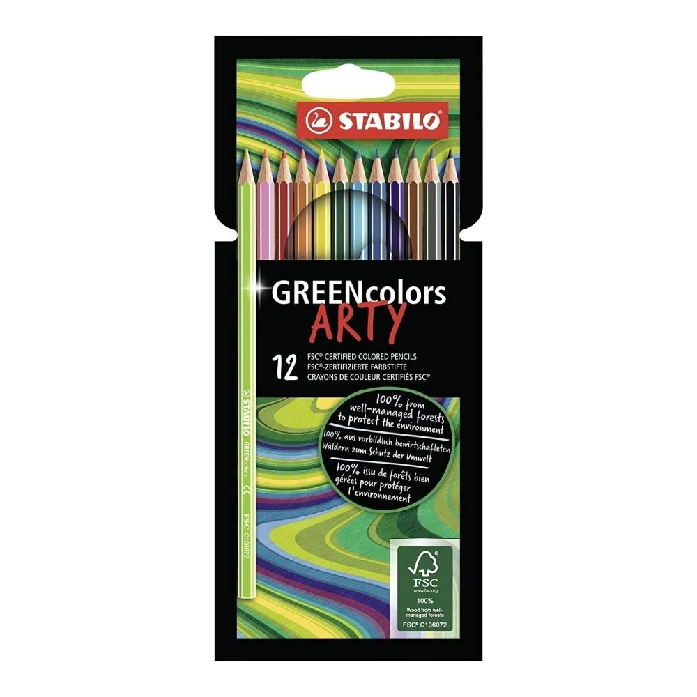 Stabilo GREENcolors ARTY színesceruza szett, 12 db-os