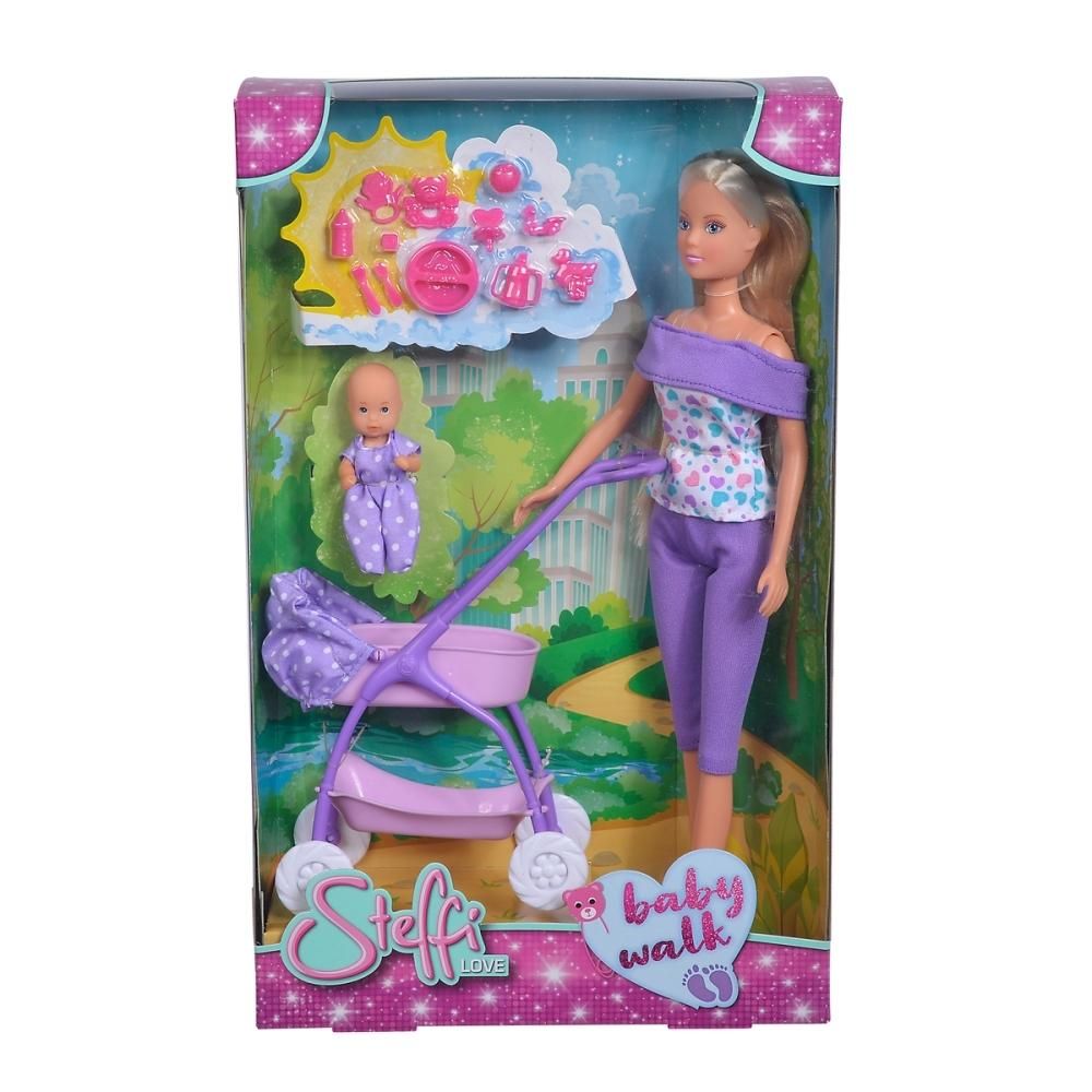Steffi Love Babakocsis játékszett - lila