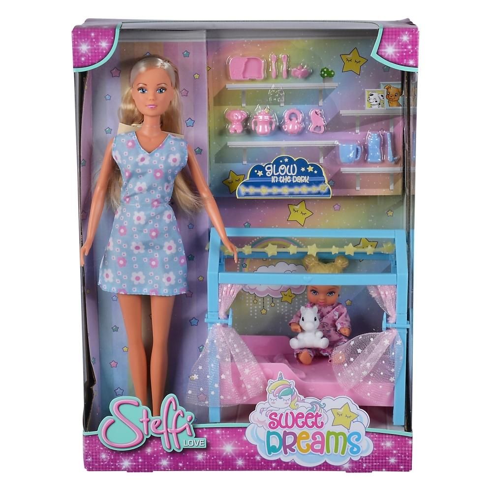 Steffi Love Sweet Dreams Steffi kisbabával és kisággyal