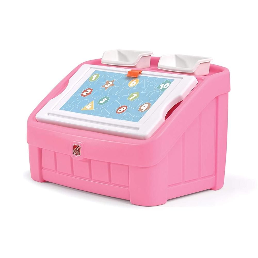 Step2 Kettő az egyben tároló és rajztábla, pink