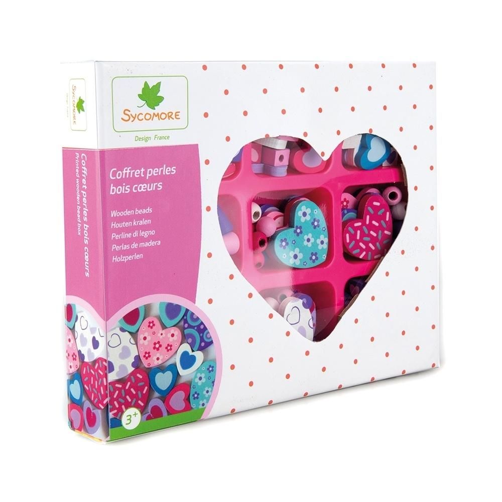Sycomore Fa ékszerkészítő készlet szívecskés dobozban