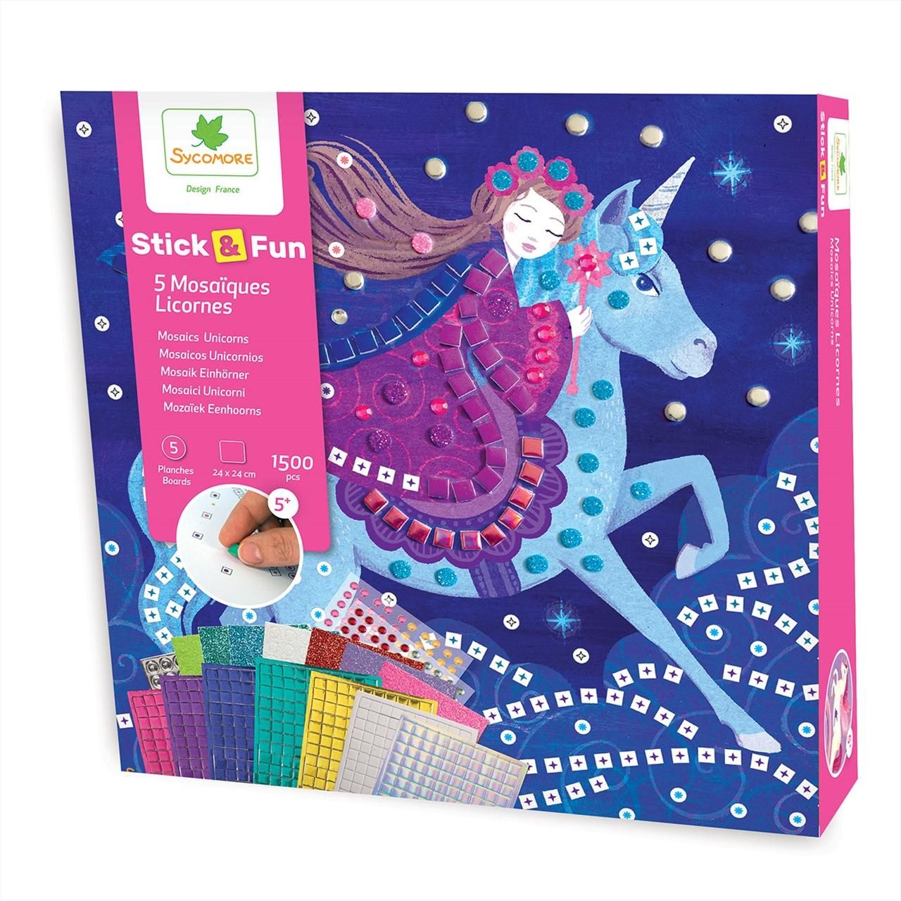 Sycomore Stick'n Fun mozaikkép-készítő - unikornisok