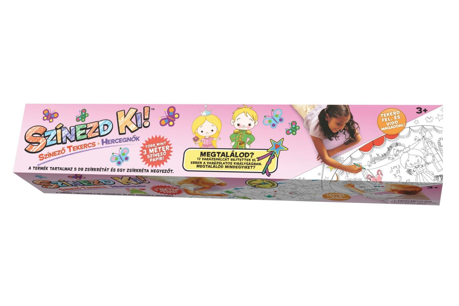 Színezd ki! színező tekercs, nagy - hercegnő