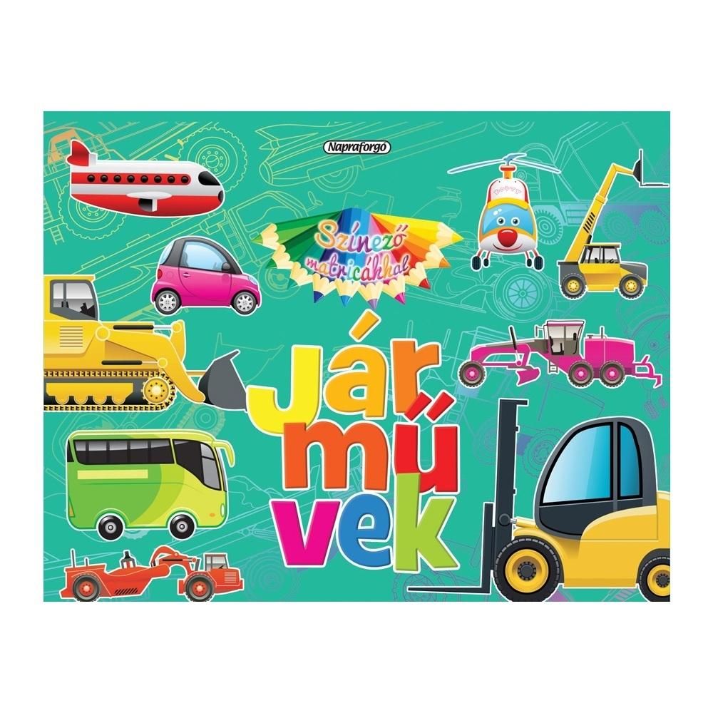 Színező matricákkal - Járművek