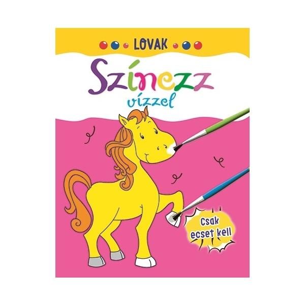 Színezz vízzel - Lovak