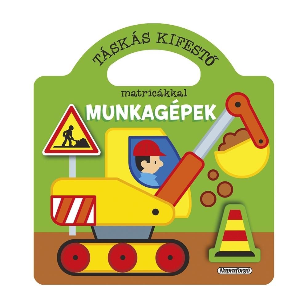 Táskás kifestő matricákkal - Munkagépek