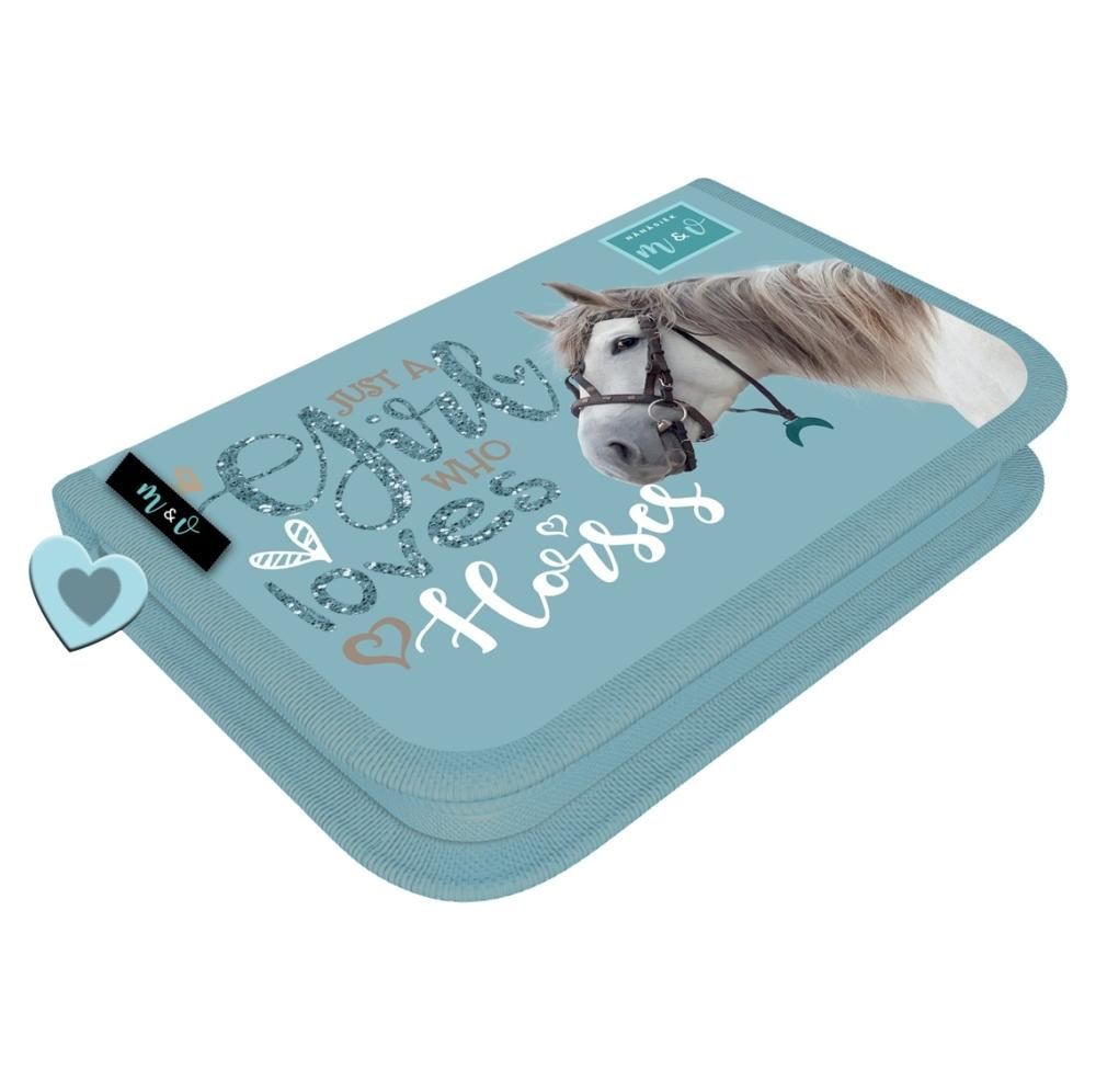 Tolltartó varrott, 2 klapnis, töltetlen - Mici, Horses